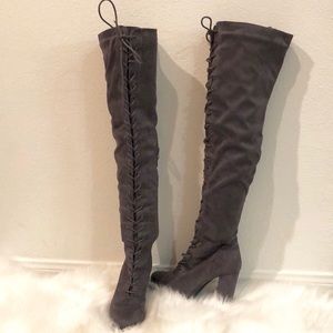 Thigh High Lace Up Boots